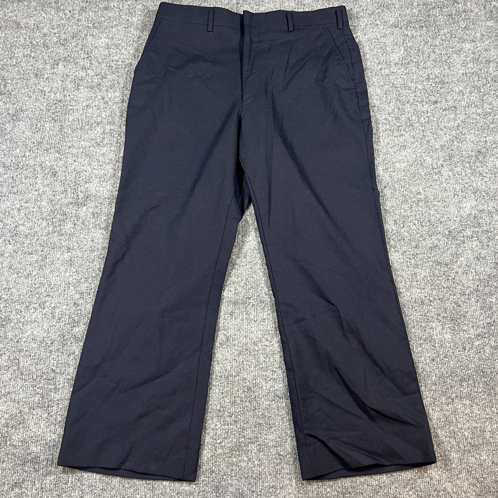 Neil Martin Dress Pants Womens 31 Navy Blue Flat Front Straight Leg Office Wear